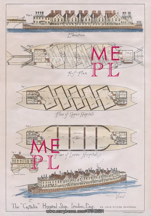 : Castalia Smallpox Hospital Ship : Castalia Smallpox Hospital Ship