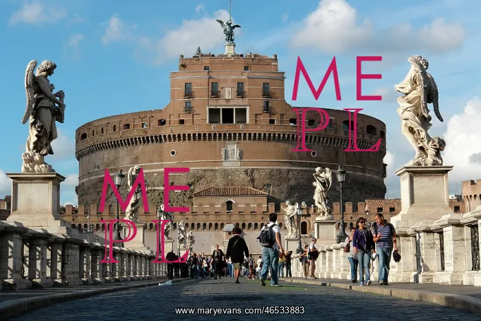 : Castel Sant'Angelo and Bridge, Rome, Italy : Castel Sant'Angelo and Bridge, Rome, Italy
