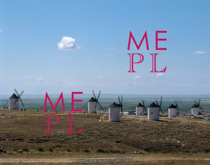 : CASTILE-LA MANCHA. CAMPO DE CRIPTANA. Landscape with windmi : CASTILE-LA MANCHA. CAMPO DE CRIPTANA. Landscape with windmi