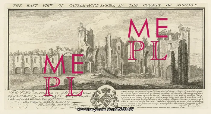 : CASTLE ACRE PRIORY 1738 : CASTLE ACRE PRIORY 1738