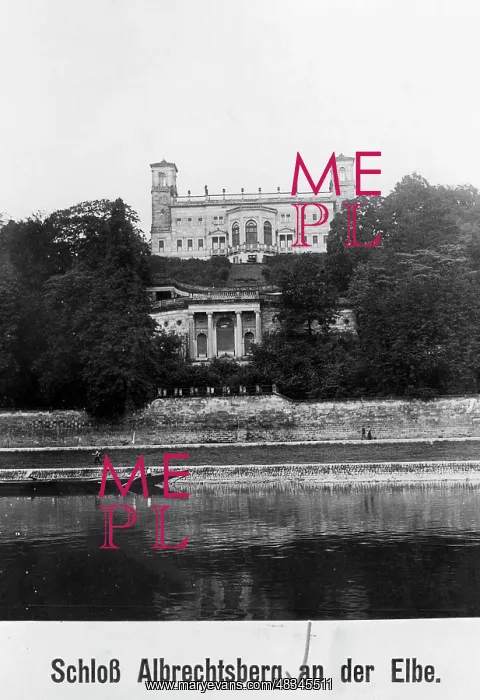 : Castle Albrechtsberg in Dresden, 1912 : Castle Albrechtsberg in Dresden, 1912