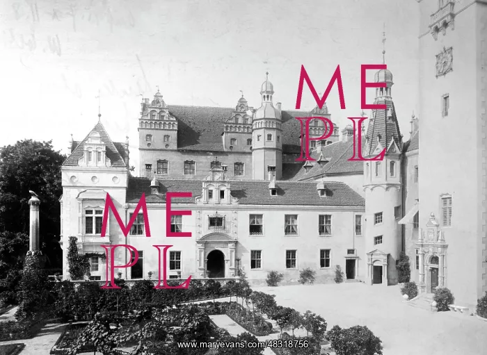 : Castle Boitzenburg in the Uckermark, around 1900 : Castle Boitzenburg in the Uckermark, around 1900
