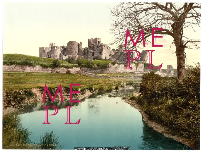 : The castle, Caerphilly, Wales : The castle, Caerphilly, Wales
