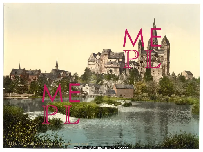 : Castle and cathedral, Limburg (i.e. Limburg an der Lahn), H : Castle and cathedral, Limburg (i.e. Limburg an der Lahn), H