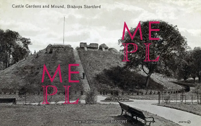: Castle Gardens and Mound, Bishops Stortford, Hertfordshire : Castle Gardens and Mound, Bishops Stortford, Hertfordshire