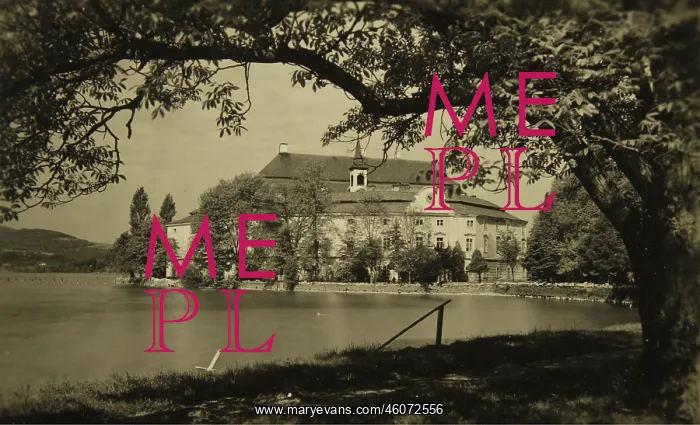 : Castle Kammer at the Lake Attersee. View from the : Castle Kammer at the Lake Attersee. View from the