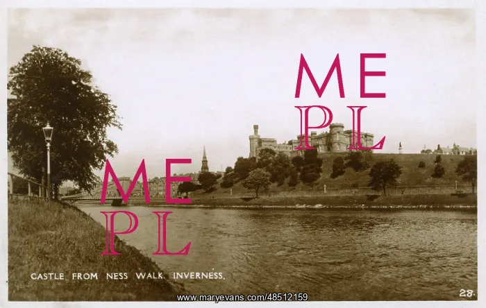 : The Castle from Ness Walk, Inverness, Scotland : The Castle from Ness Walk, Inverness, Scotland