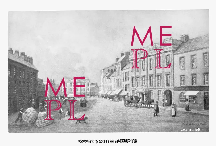 : Castle Place, Belfast in the 1840s : Castle Place, Belfast in the 1840s