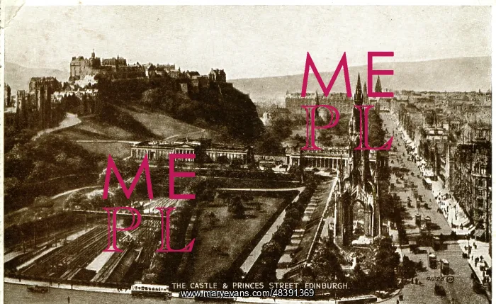 : The Castle & Princes Street, Edinburgh, Midlothian : The Castle & Princes Street, Edinburgh, Midlothian