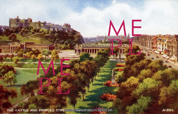 : The Castle and Princes Street, Edinburgh, Midlothian : The Castle and Princes Street, Edinburgh, Midlothian
