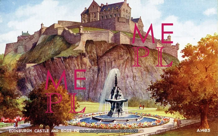 : The Castle & Ross Fountain, Edinburgh, Midlothian : The Castle & Ross Fountain, Edinburgh, Midlothian