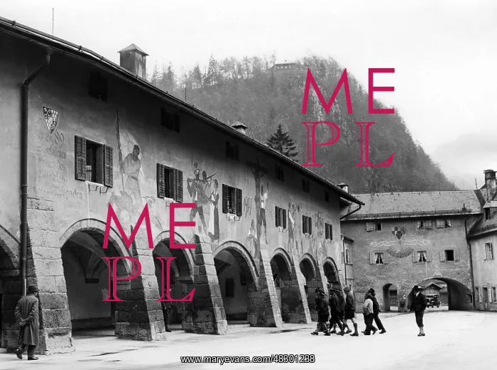 : Castle square in Berchtesgaden, 1937 : Castle square in Berchtesgaden, 1937