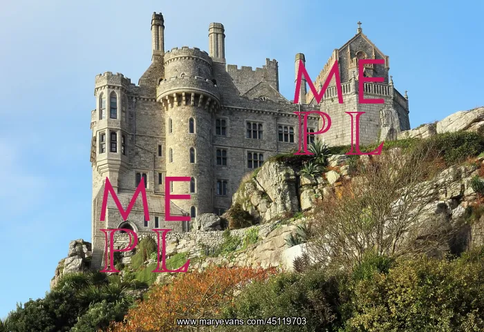 : Castle, St Michael's Mount, Cornwall, England : Castle, St Michael's Mount, Cornwall, England
