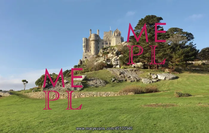 : Castle, St Michael's Mount, Cornwall, England : Castle, St Michael's Mount, Cornwall, England