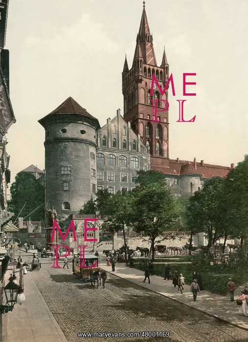: Castle tower and Kaiser Wilhelm I memorial, Koenigsberg : Castle tower and Kaiser Wilhelm I memorial, Koenigsberg