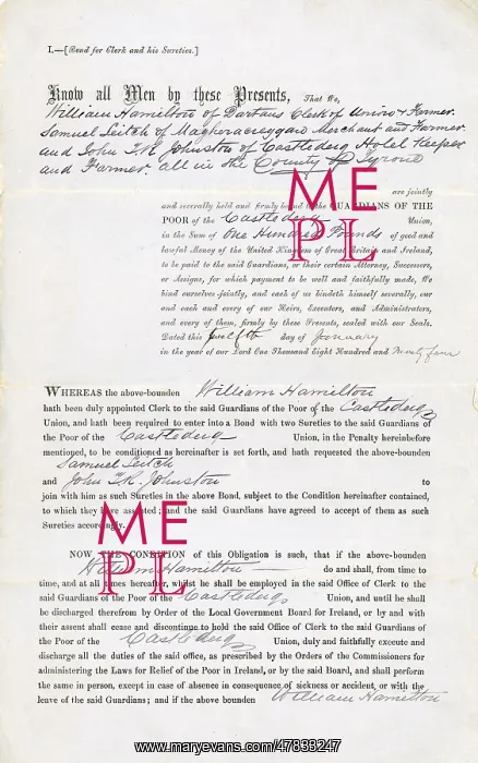 : Castlederg Clerk Contract William Hamilton : Castlederg Clerk Contract William Hamilton