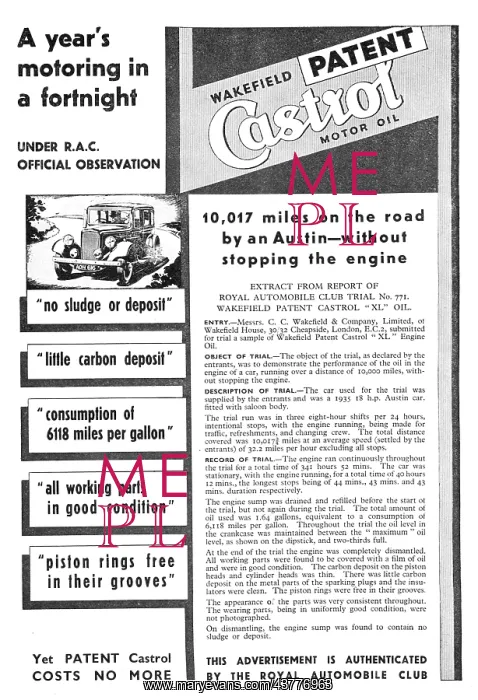  : Castrol Aero Oils