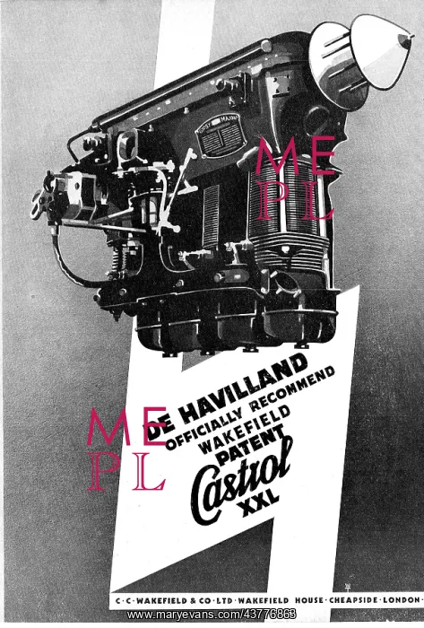 : Castrol Aero Oils - De Havilland Recommend : Castrol Aero Oils - De Havilland Recommend