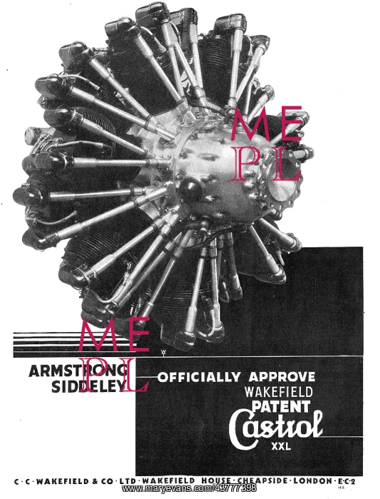 : Castrol XXL: Armstrong Siddeley Recommend : Castrol XXL: Armstrong Siddeley Recommend
