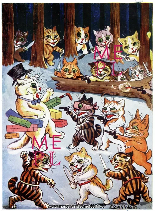  : Cat Ambush by Louis Wain