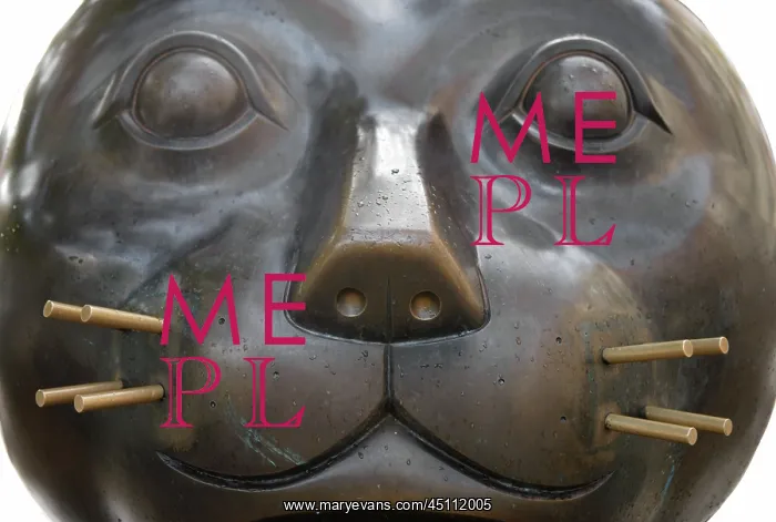: The Cat by Fernando Botero, Barcelona, Spain : The Cat by Fernando Botero, Barcelona, Spain