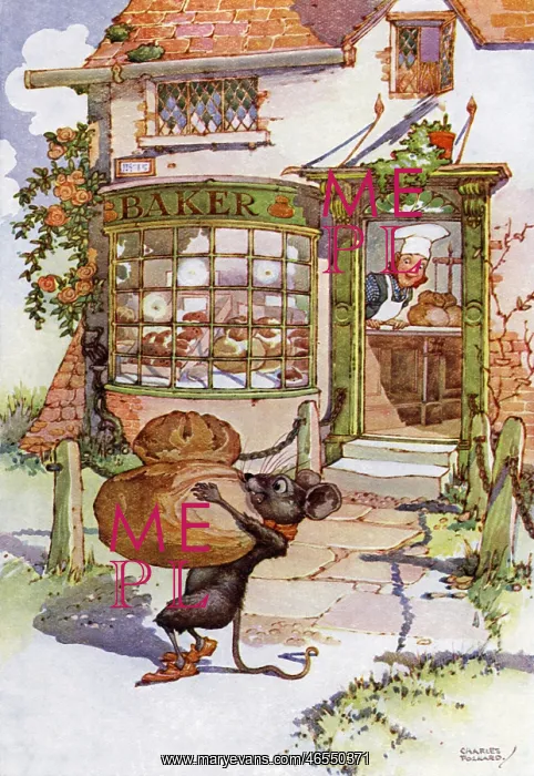 : The Cat and the Mouse by Charles Folkard : The Cat and the Mouse by Charles Folkard