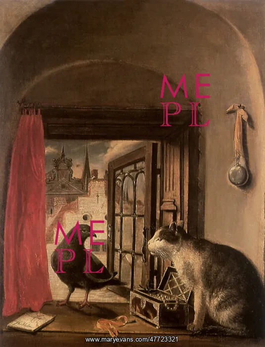  : Cat and Pigeon in a Window