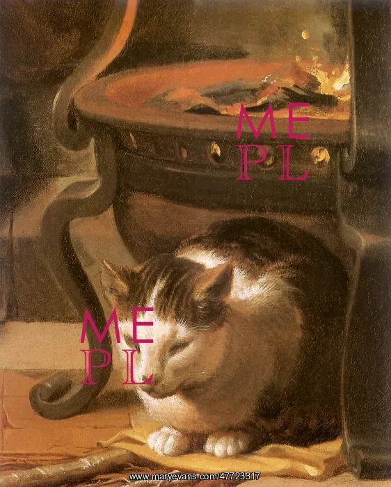  : Cat resting under a Brazier