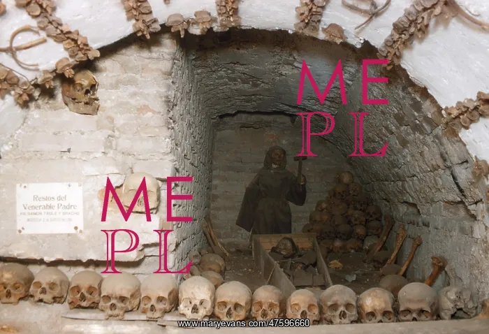  : Catacombs in the Iglesia de San Francisco (Church of Saint Francis), Lima, Peru