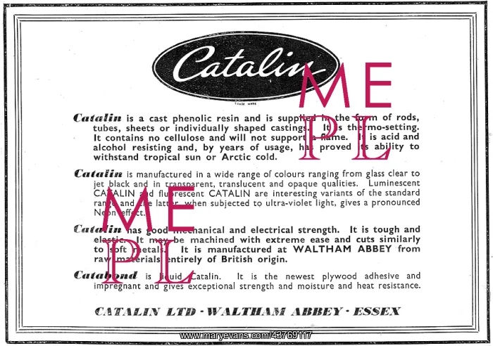 : Catalin Ltd. Catalin Cast Phenolic Resin. Catabond : Catalin Ltd. Catalin Cast Phenolic Resin. Catabond