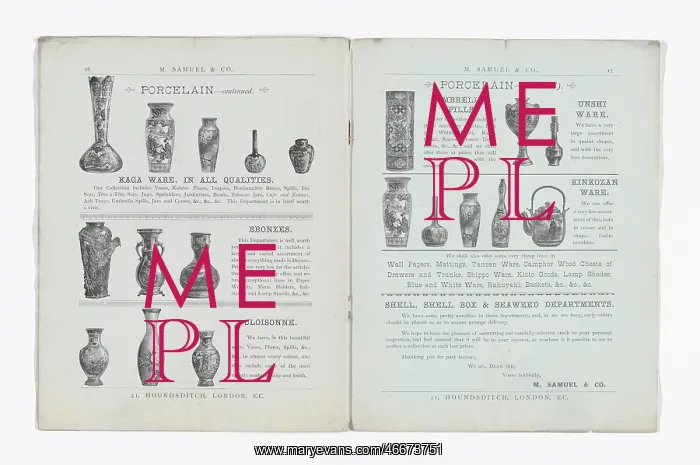 : Catalogue published by M. Samuel & Co. for Christmas 1891 : Catalogue published by M. Samuel & Co. for Christmas 1891