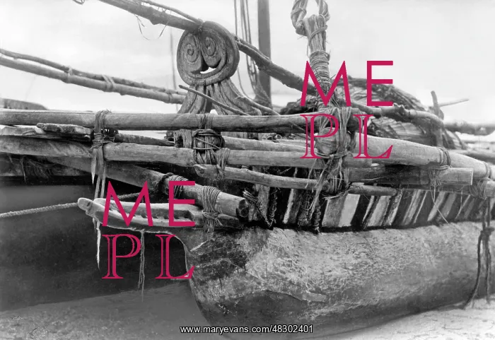 : The catamaran Orou, around 1930 : The catamaran Orou, around 1930