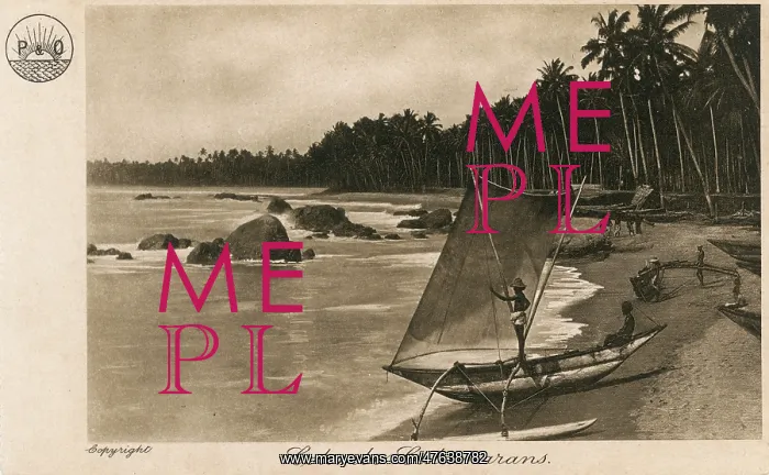 : Catamarans on the beach, Colombo, Ceylon (Sri Lanka)