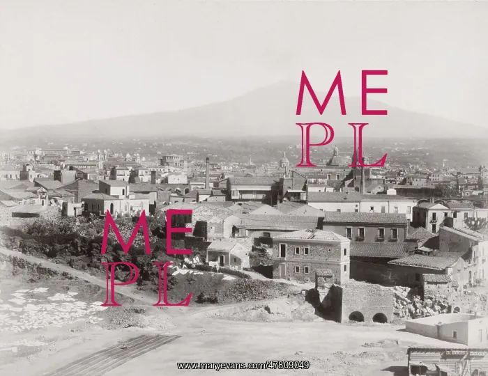 : Catani Italy with a view of the volcano Mount Etna : Catani Italy with a view of the volcano Mount Etna