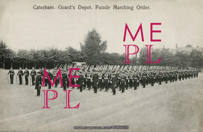 : Caterham, Surrey - Guard's Depot - Parade Marching Order : Caterham, Surrey - Guard's Depot - Parade Marching Order