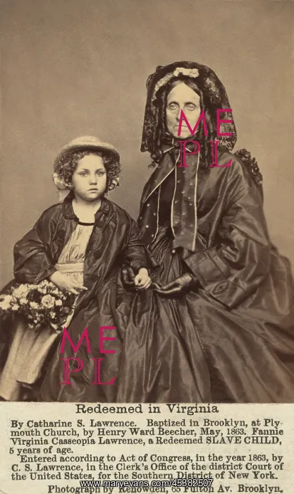 : Catharine Lawrence, with the former slave : Catharine Lawrence, with the former slave