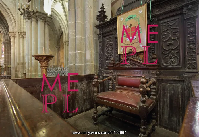 : Cathedra, Cathedral Saint-Samson, Dol-de-Bretagne : Cathedra, Cathedral Saint-Samson, Dol-de-Bretagne