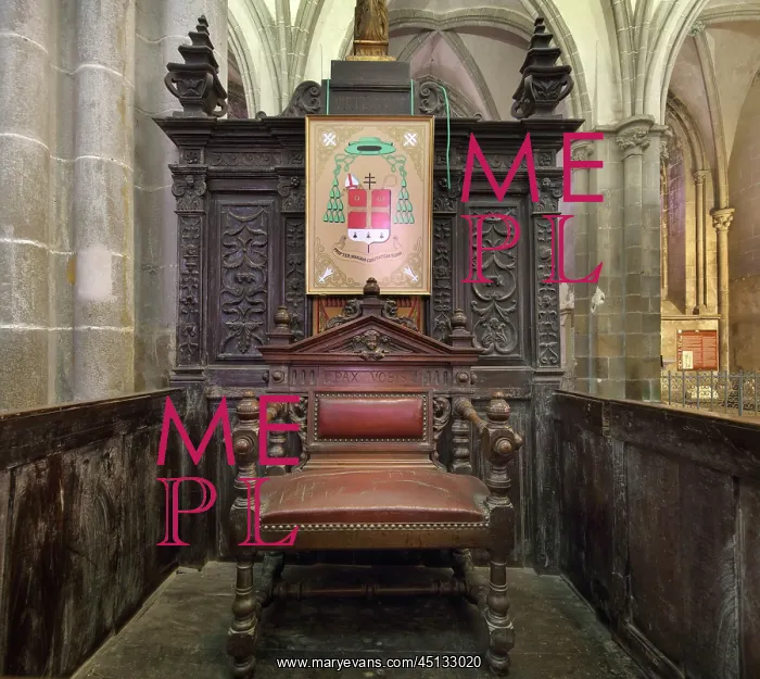 : Cathedra, Cathedral Saint-Samson, Dol-de-Bretagne : Cathedra, Cathedral Saint-Samson, Dol-de-Bretagne