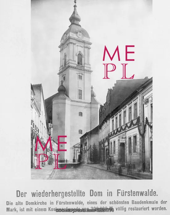 : Cathedral in Fuerstenwalde, 1910 : Cathedral in Fuerstenwalde, 1910