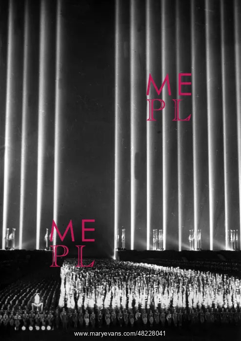 : Cathedral of Light at the Nuremberg Rally, 1937 : Cathedral of Light at the Nuremberg Rally, 1937