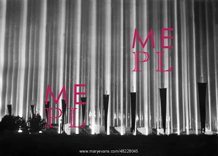 : Cathedral of Light at the Nuremberg Rally, 1937 : Cathedral of Light at the Nuremberg Rally, 1937