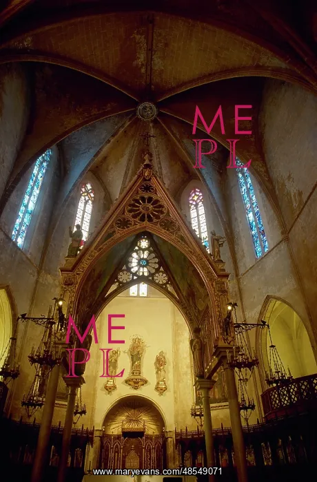 : Cathedral of Minorca. 14th century. Interior view. Ciutadell : Cathedral of Minorca. 14th century. Interior view. Ciutadell