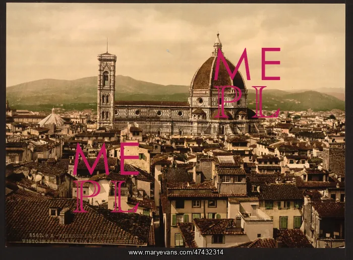 : The Cathedral, panoramic view from Vecchio Palace, Florence : The Cathedral, panoramic view from Vecchio Palace, Florence