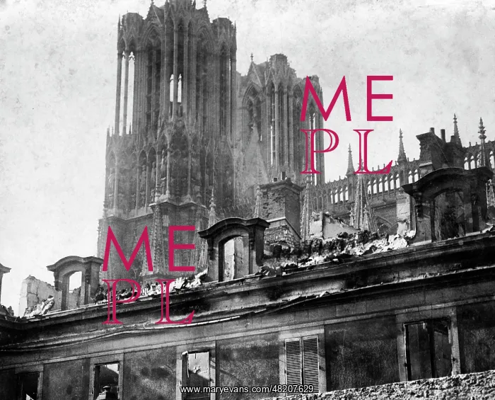 : The Cathedral of Reims, 1914 : The Cathedral of Reims, 1914