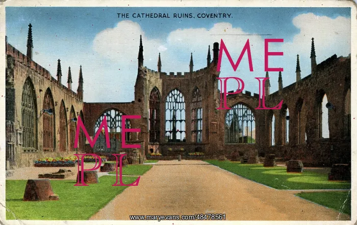 : The Cathedral Ruins, Coventry, Warwickshire : The Cathedral Ruins, Coventry, Warwickshire