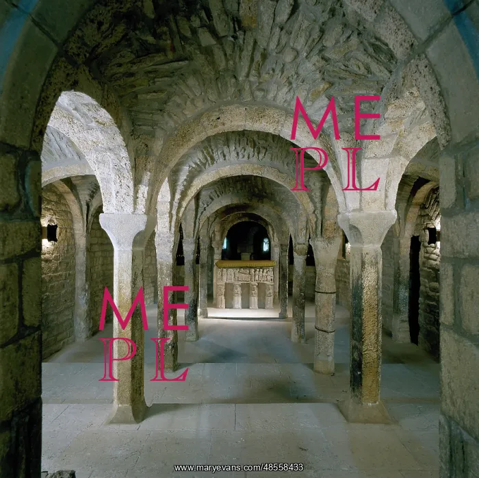 : Cathedral of St. Vincent (1056-1067). Crypt. Roda de Isabena : Cathedral of St. Vincent (1056-1067). Crypt. Roda de Isabena