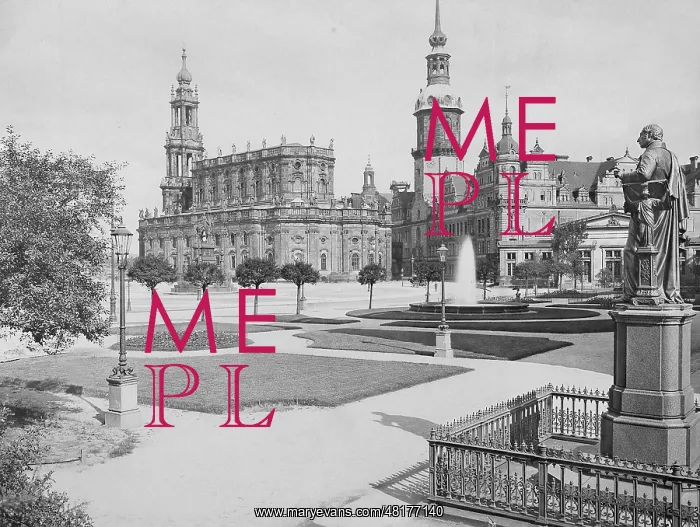 : The Catholic Hofkirche in Dresden, 1902 : The Catholic Hofkirche in Dresden, 1902