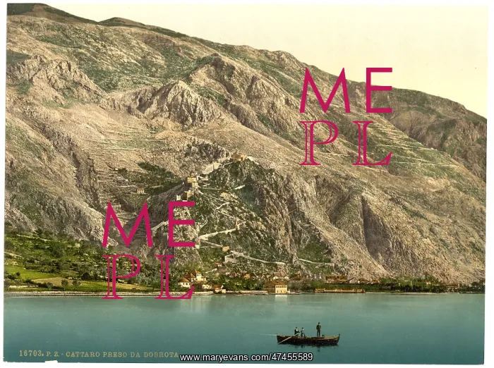 : Cattaro, from Dobrota, Dalmatia, Austro-Hungary : Cattaro, from Dobrota, Dalmatia, Austro-Hungary