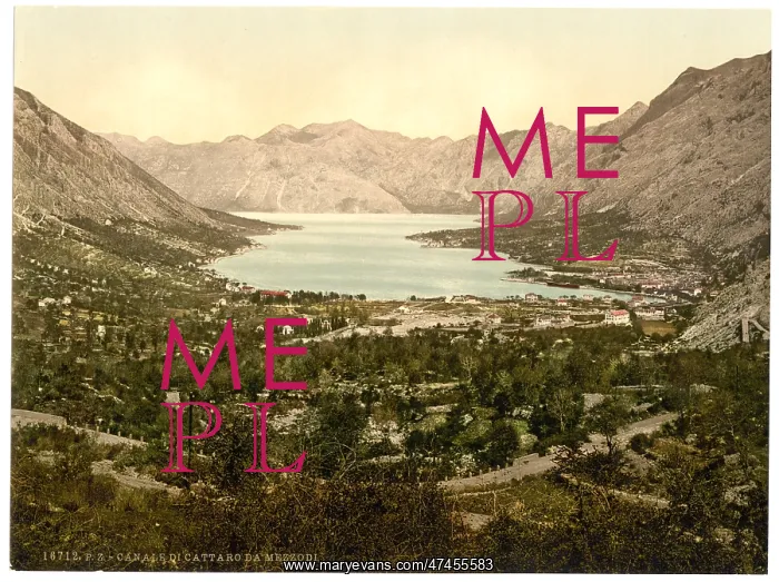 : Cattaro, general view and channel, Dalmatia, Austro-Hungary : Cattaro, general view and channel, Dalmatia, Austro-Hungary