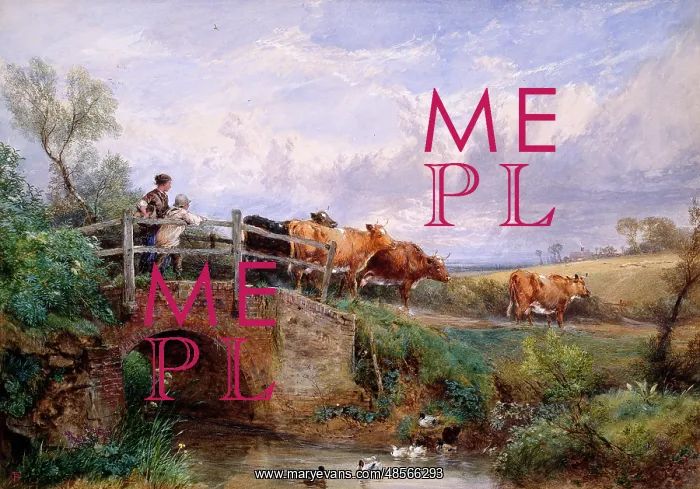 : Cattle Crossing a Bridge : Cattle Crossing a Bridge
